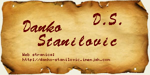Danko Stanilović vizit kartica